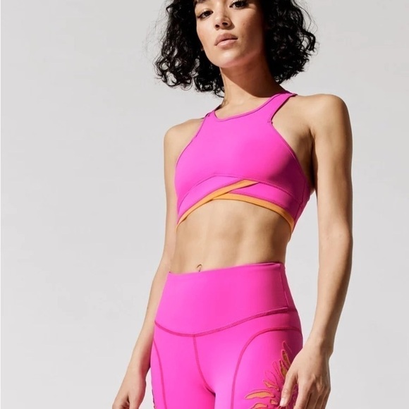 FP MOVEMENT BY FREE PEOPLE Palm Springs Bra in Living Magenta - Picture 3 of 5